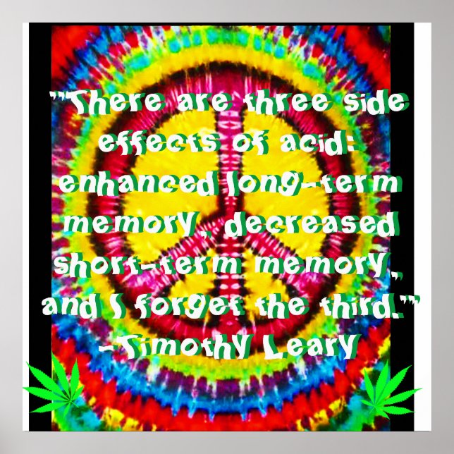 Timothy Leary Quote Poster WakNBak Media (Front)