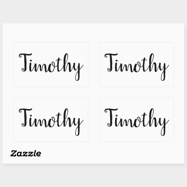 Timothy Name,  Rectangular Sticker (Sheet)