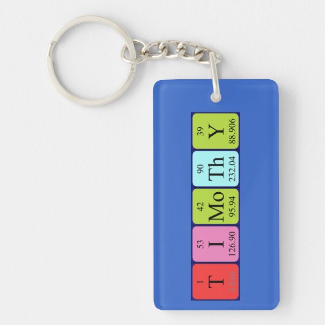 Timothy periodic table name keyring (Front)