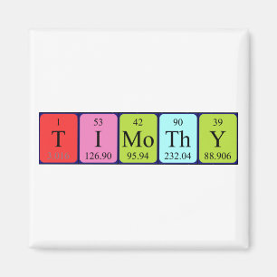 Timothy periodic table name magnet