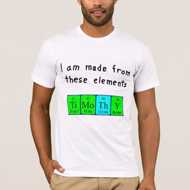 Timothy periodic table name shirt (Front)