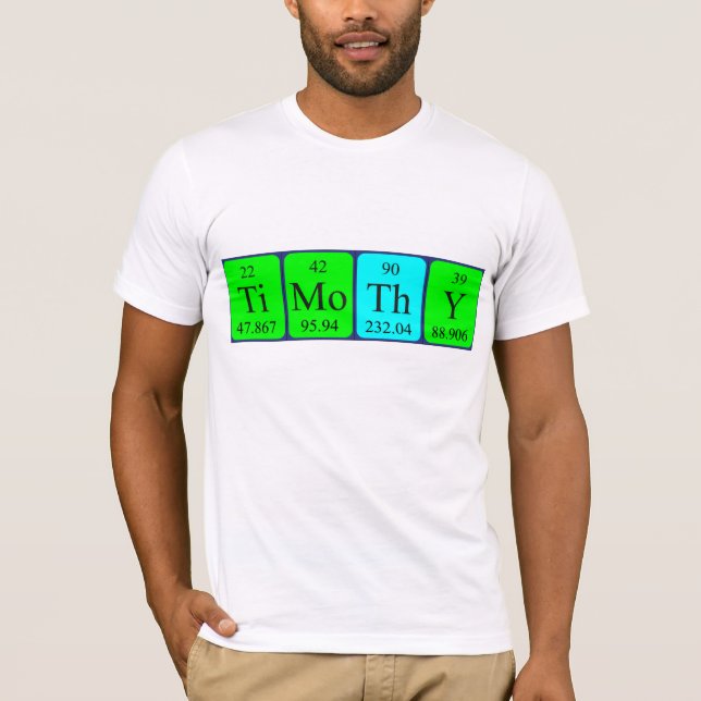 Timothy periodic table name shirt (Front)
