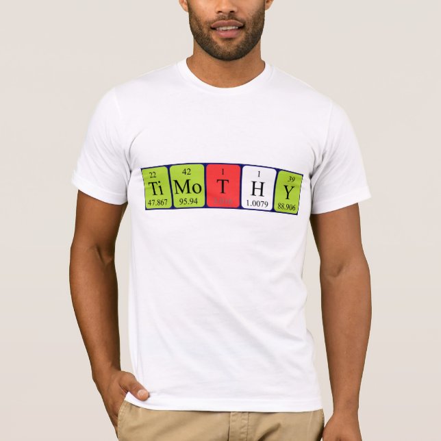 Timothy periodic table name shirt (Front)