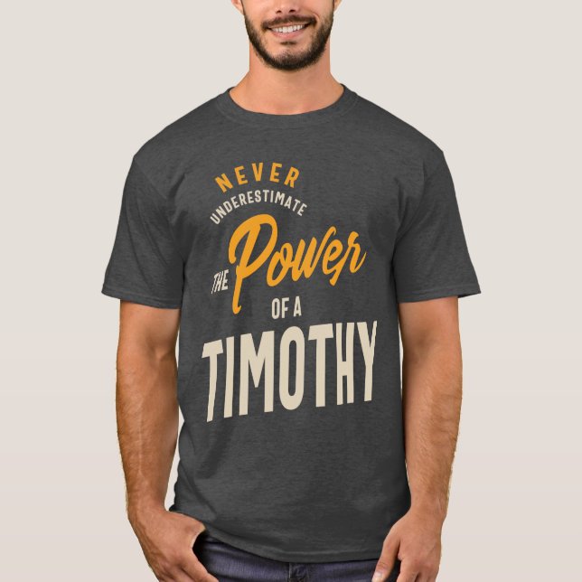 Timothy Personalised Name Birthday Gift T-Shirt (Front)