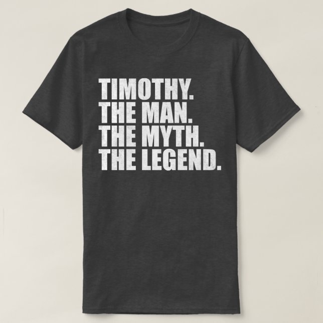 TimothyTimothy Name Timothy given name T-Shirt (Design Front)