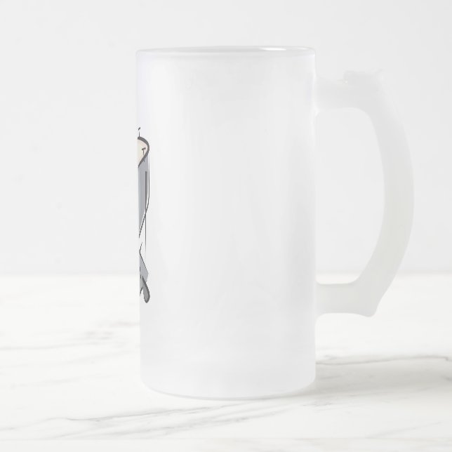 Timpani Frosted Glass Beer Mug (Right)