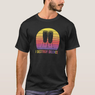 Timpani Retro Vintage I DESTROY SILENCE Funny Timp T-Shirt