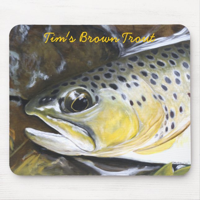 Tim's Brown Trout Mouse Pad (Front)