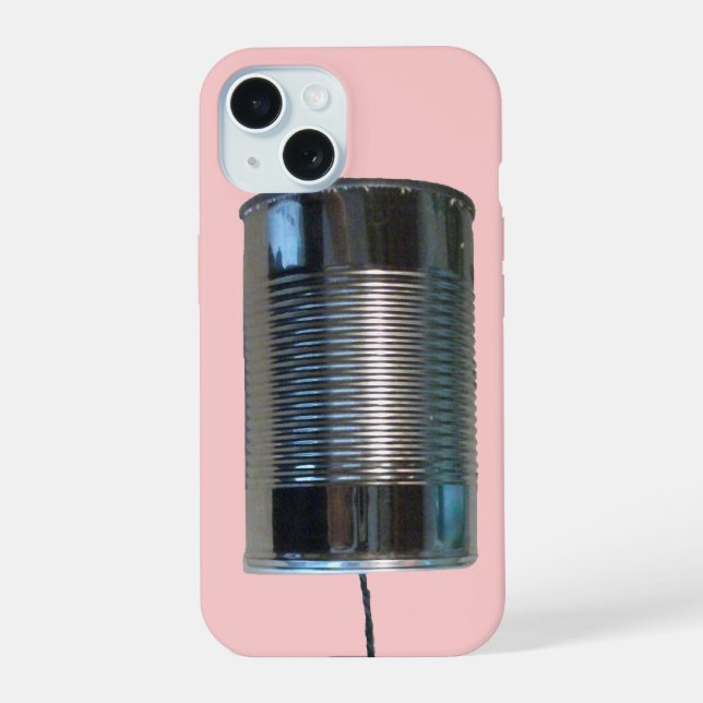 Tin Can and String Phone iPhone 15 Case (Back)
