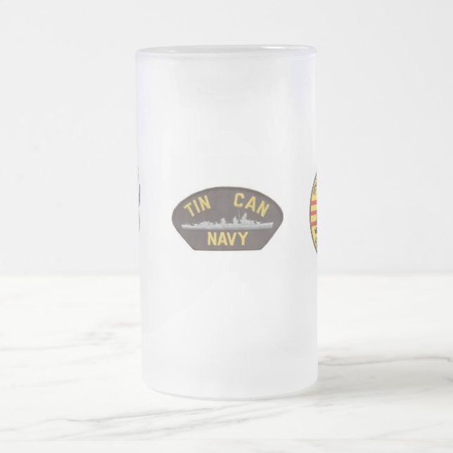 tin can cpo frosted glass beer mug (Center)