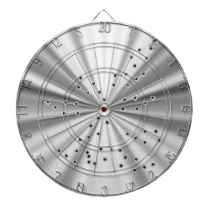 Tin can metal with bullet holes dartboard