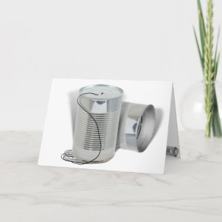 Tin Can Phone (Can you hear me NOW?) Card