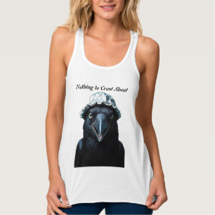 Tin Foil Hat Black Bird Raven Singlet
