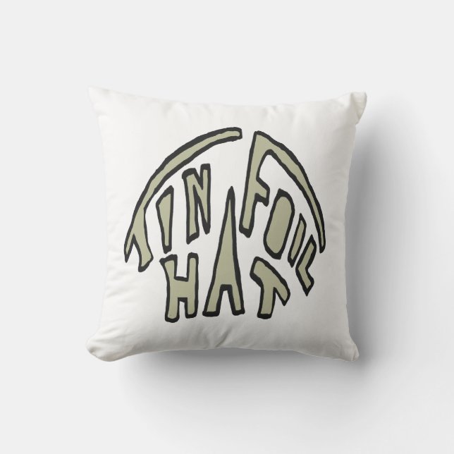 Tin Foil Hat Cushion (Front)