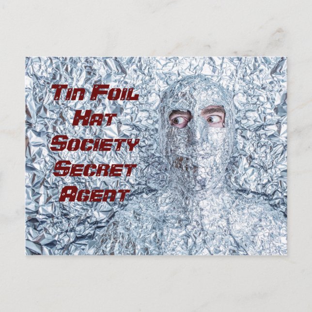 Tin Foil Hat Society Postcard (Front)