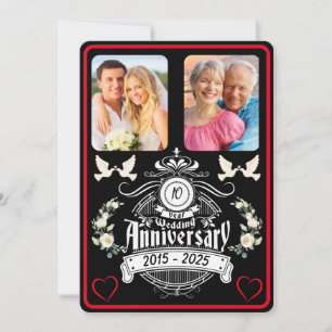 Tin Jubilee 2 Photo 10th Anniversary Invitation
