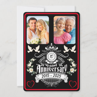 Tin Jubilee 2 Photo 10th Anniversary Invitation