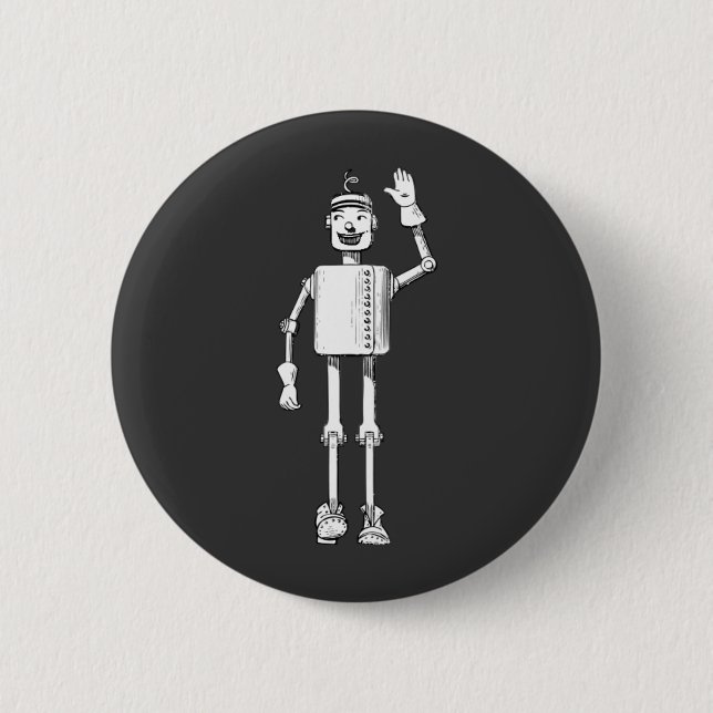 Tin Man 6 Cm Round Badge (Front)