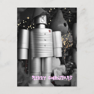 Tin Man at Christmas Postcard