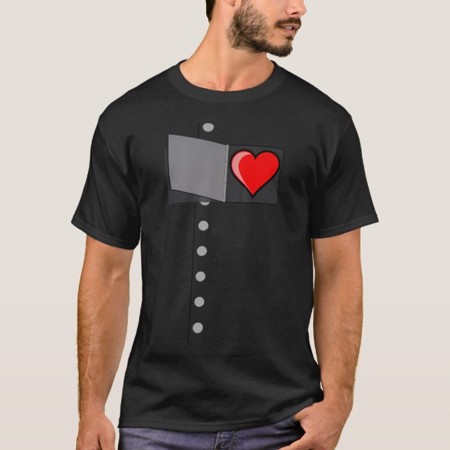 Tin Man Heart 	-Oz Tinman Halloween Costume T-Shirt (Front)