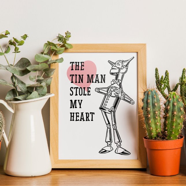 Tin Man Stole My Heart Vintage  Poster (A poster design inspired by the classic book and film which is sure to melt even the Tin Man's heart)