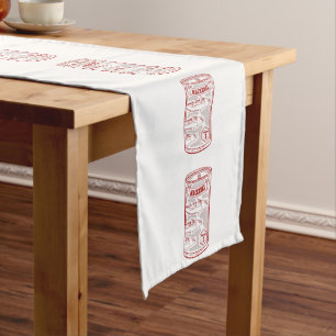 Tin of mackerel short table runner