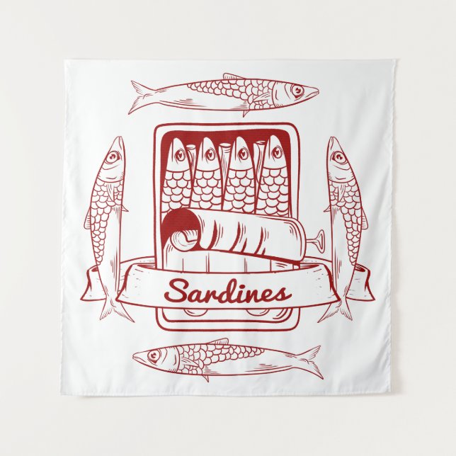 Tin of sardines tapestry (Front)