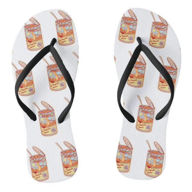 Tin of Spaghetti canned food patteren Jandals (Footbed)