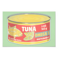 Tin of tuna canned fish retro