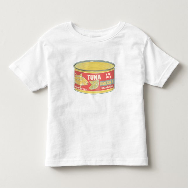 Tin of tuna canned fish retro toddler T-Shirt (Front)