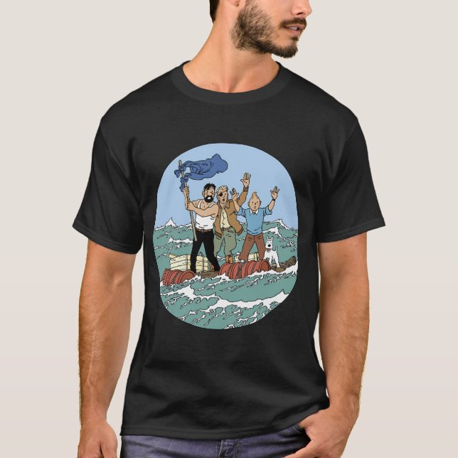 Tin-Tin Sea Adventure With Captain Haddock T-Shirt (Front)