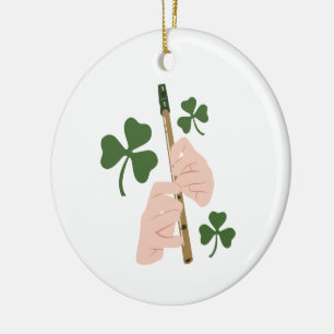 Tin Whistle Ceramic Tree Decoration