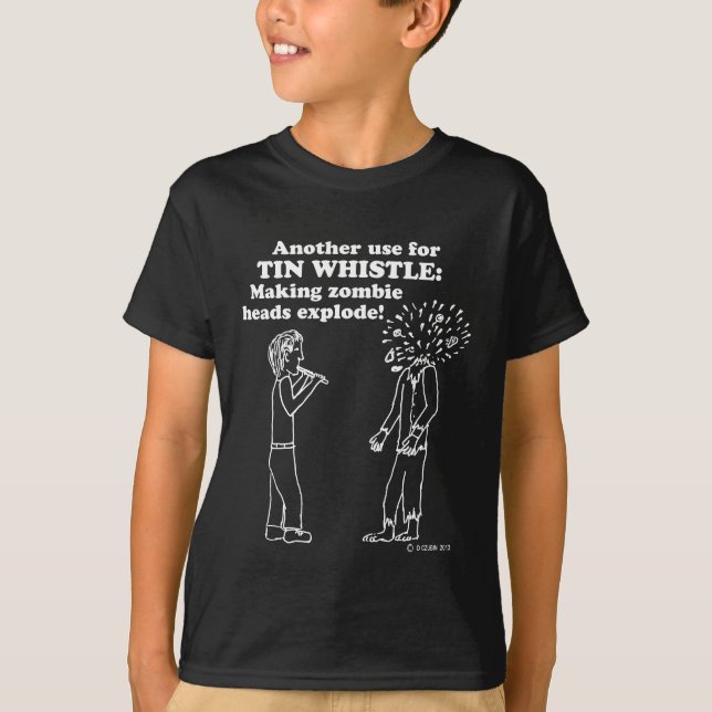 Tin Whistle Zombie Explode T-Shirt (Front)