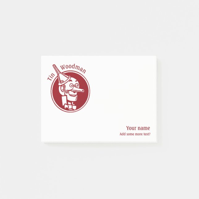 Tin Woodman (Tin Man) CC0931 Wonderful Wizard Oz Post-it Notes (Front)