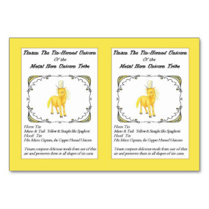 Tinam The Tin-Horned Unicorn Trading Card-