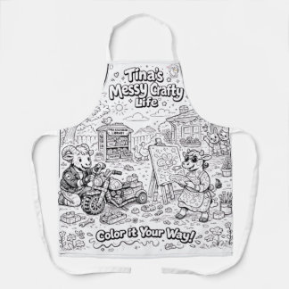 Tina's Messy Crafty Life -Apron, M-  #PCF Apron