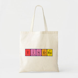 Tindra periodic table name tote bag
