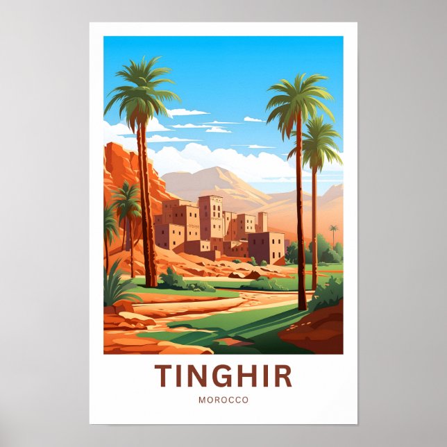 Tinghir Morocco Travel Print (Front)