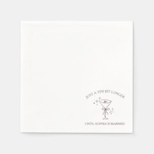 "Tini Bit Longer" Espresso Martini Bridal Shower Napkin
