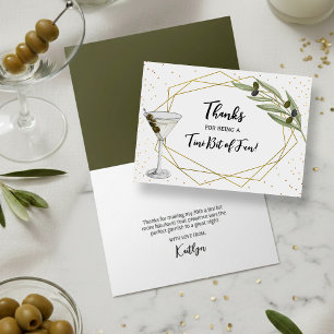 Tini Bit Of Fun Martini Soirée Thank You Card