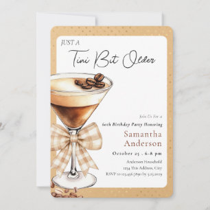 Tini Bit Older 60th Birthday Coffee Invitation