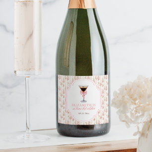 'Tini Bit Older Espresso Martini Coquette Birthday Sparkling Wine Label