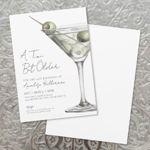 Tini Bit Older Martini Adult Birthday Party Invitation