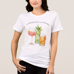 Tini Bit Older Martini Happy 21st Birthday Tri-Blend Shirt