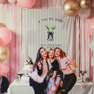 Tini Bit Older   Martini Themed Birthday Tapestry