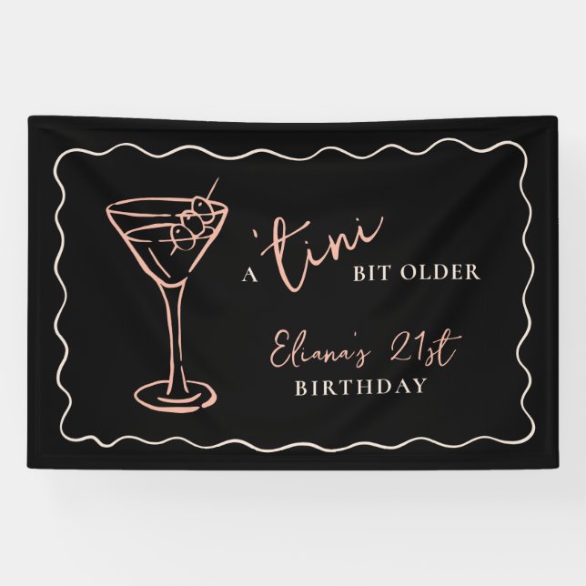 Tini Bit Older Personalised Birthday Party Banner (Horizontal)