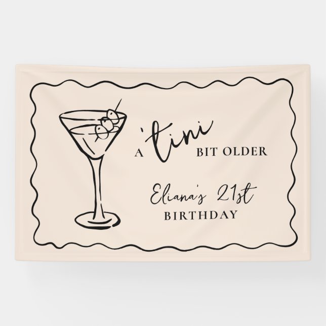 Tini Bit Older Personalised Birthday Party Banner (Horizontal)