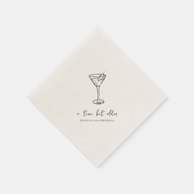 Tini Bit Older Personalised Birthday Party Napkin (Corner)