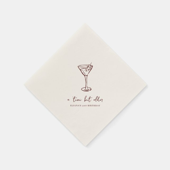 Tini Bit Older Personalised Birthday Party Napkin (Corner)
