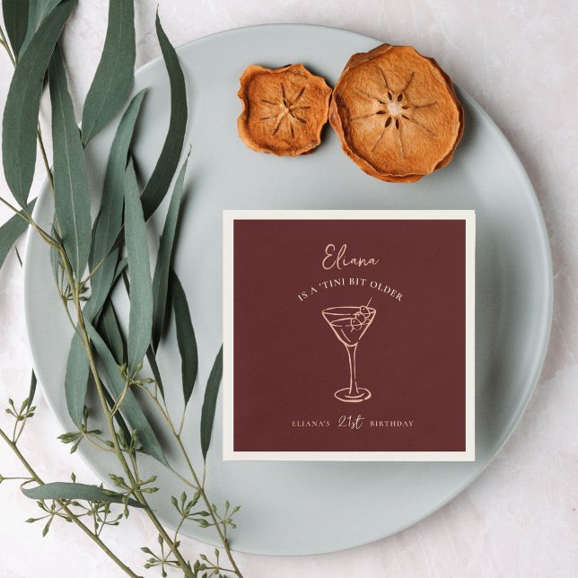 Tini Bit Older Personalised Birthday Party Napkin (Creator Uploaded)